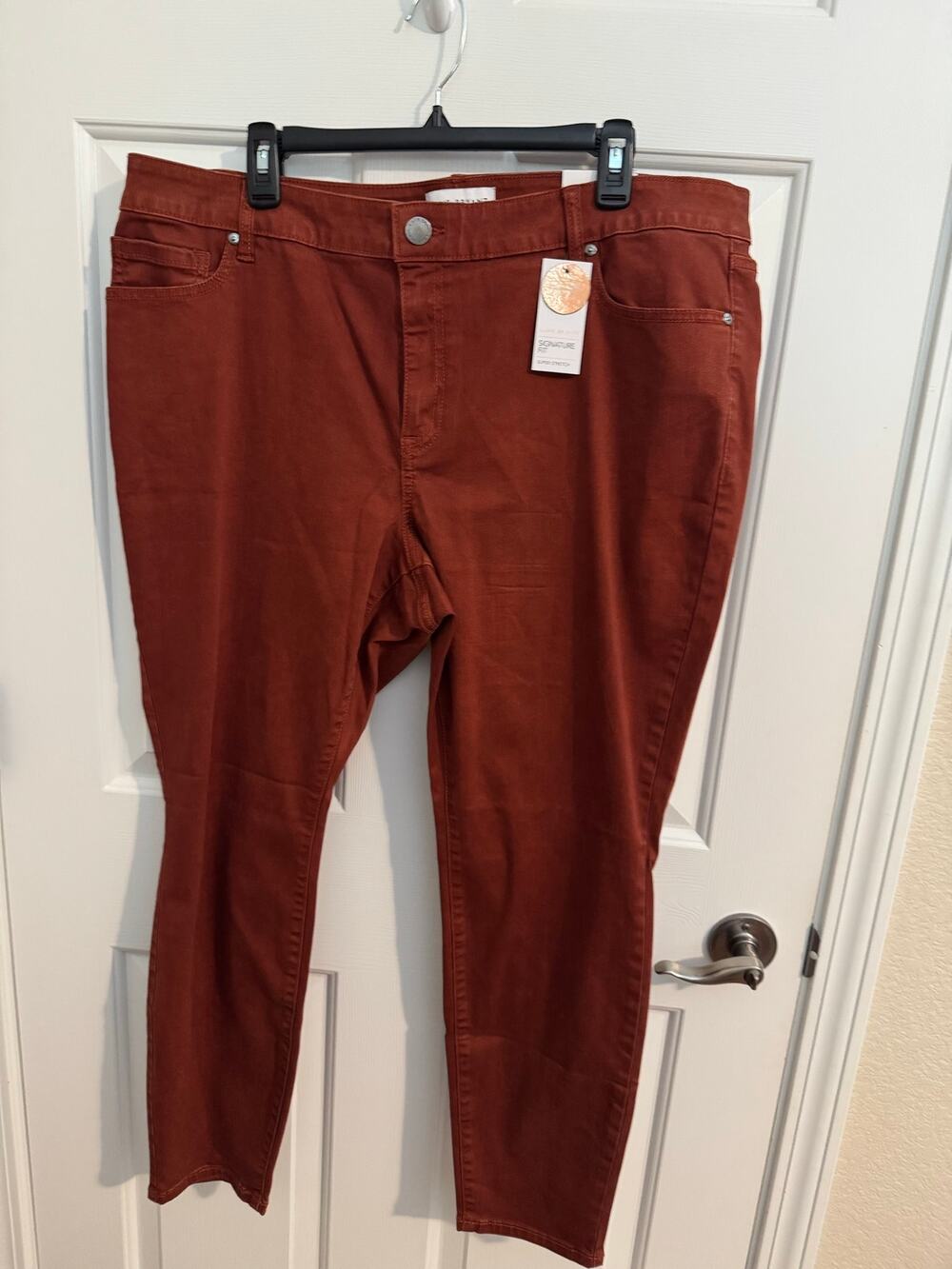 Lane Bryant New Signature Fit Skinny Jeans Super Stretch Rust Red Plus 20